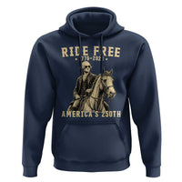 Ride Free 1776-2026 George Washington on Horseback Graphic Hoodie Vintage 250th Anniversary Semiquincentennial