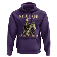 Ride Free 1776-2026 George Washington on Horseback Graphic Hoodie Vintage 250th Anniversary Semiquincentennial