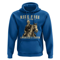 Ride Free 1776-2026 George Washington on Horseback Graphic Hoodie Vintage 250th Anniversary Semiquincentennial