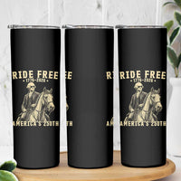 Ride Free 1776-2026 George Washington on Horseback Graphic Skinny Tumbler Vintage 250th Anniversary Semiquincentennial