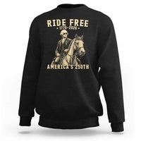 Ride Free 1776-2026 George Washington on Horseback Graphic Sweatshirt Vintage 250th Anniversary Semiquincentennial
