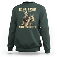Ride Free 1776-2026 George Washington on Horseback Graphic Sweatshirt Vintage 250th Anniversary Semiquincentennial