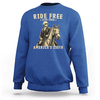 Ride Free 1776-2026 George Washington on Horseback Graphic Sweatshirt Vintage 250th Anniversary Semiquincentennial