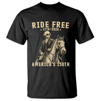 Ride Free 1776-2026 George Washington on Horseback Graphic T Shirt Vintage 250th Anniversary Semiquincentennial