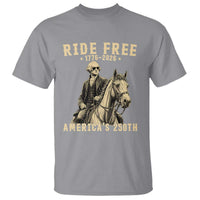 Ride Free 1776-2026 George Washington on Horseback Graphic T Shirt Vintage 250th Anniversary Semiquincentennial