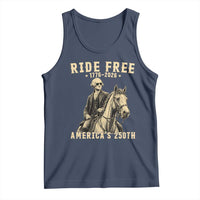 Ride Free 1776-2026 George Washington on Horseback Graphic Tank Top Vintage 250th Anniversary Semiquincentennial