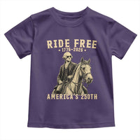 Ride Free 1776-2026 George Washington on Horseback Graphic Toddler T Shirt Vintage 250th Anniversary Semiquincentennial