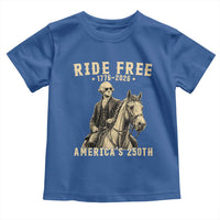 Ride Free 1776-2026 George Washington on Horseback Graphic Toddler T Shirt Vintage 250th Anniversary Semiquincentennial
