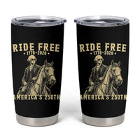Ride Free 1776-2026 George Washington on Horseback Graphic Tumbler Cup Vintage 250th Anniversary Semiquincentennial