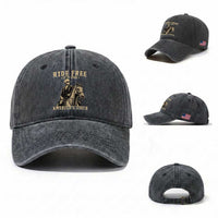 Ride Free 1776-2026 George Washington on Horseback Graphic Washed Cotton Baseball Cap Vintage 250th Anniversary Semiquincentennial