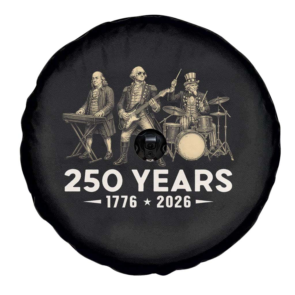 250 Years 1776-2026 Founding Fathers Rock Band Spare Tire Cover George Washington Benjamin Franklin Uncle Sam