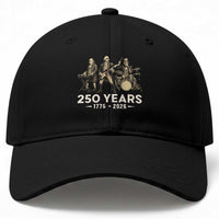 250 Years 1776-2026 Founding Fathers Rock Band Baseball Cap George Washington Benjamin Franklin Uncle Sam