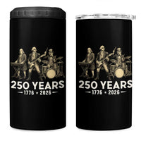 250 Years 1776-2026 Founding Fathers Rock Band 4 in 1 Can Cooler Tumbler George Washington Benjamin Franklin Uncle Sam