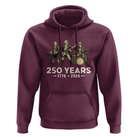 250 Years 1776-2026 Founding Fathers Rock Band Hoodie George Washington Benjamin Franklin Uncle Sam