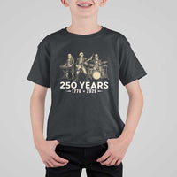 250 Years 1776-2026 Founding Fathers Rock Band T Shirt For Kid George Washington Benjamin Franklin Uncle Sam