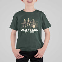 250 Years 1776-2026 Founding Fathers Rock Band T Shirt For Kid George Washington Benjamin Franklin Uncle Sam