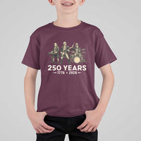 250 Years 1776-2026 Founding Fathers Rock Band T Shirt For Kid George Washington Benjamin Franklin Uncle Sam