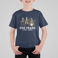 250 Years 1776-2026 Founding Fathers Rock Band T Shirt For Kid George Washington Benjamin Franklin Uncle Sam