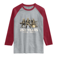 250 Years 1776-2026 Founding Fathers Rock Band Raglan Shirt George Washington Benjamin Franklin Uncle Sam