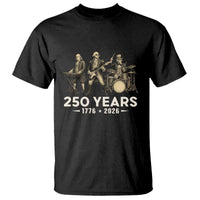 250 Years 1776-2026 Founding Fathers Rock Band T Shirt George Washington Benjamin Franklin Uncle Sam
