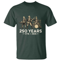 250 Years 1776-2026 Founding Fathers Rock Band T Shirt George Washington Benjamin Franklin Uncle Sam