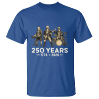 250 Years 1776-2026 Founding Fathers Rock Band T Shirt George Washington Benjamin Franklin Uncle Sam