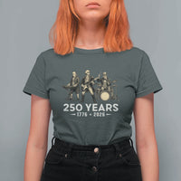 250 Years 1776-2026 Founding Fathers Rock Band T Shirt For Women George Washington Benjamin Franklin Uncle Sam