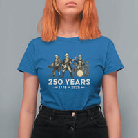 250 Years 1776-2026 Founding Fathers Rock Band T Shirt For Women George Washington Benjamin Franklin Uncle Sam