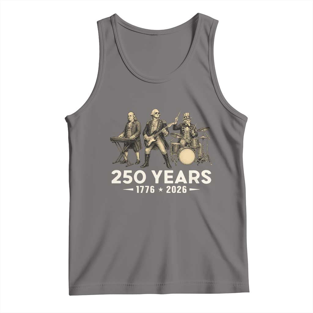 250 Years 1776-2026 Founding Fathers Rock Band Tank Top George Washington Benjamin Franklin Uncle Sam