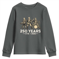 250 Years 1776-2026 Founding Fathers Rock Band Youth Sweatshirt George Washington Benjamin Franklin Uncle Sam