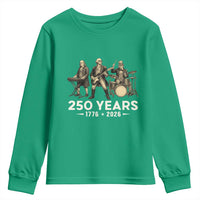 250 Years 1776-2026 Founding Fathers Rock Band Youth Sweatshirt George Washington Benjamin Franklin Uncle Sam