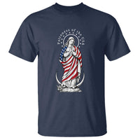 Patroness of the USA Virgin Mary Graphic T Shirt Patriotic American Flag Catholic Faith