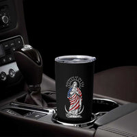 Patroness of the USA Virgin Mary Graphic Tumbler Cup Patriotic American Flag Catholic Faith