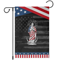 Patroness of the USA Virgin Mary Graphic Patriotic Garden Flag American Flag Catholic Faith