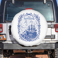 Spilling The Tea Since 1773 Boston Tea Party Spare Tire Cover Funny Historical Toile Graphic American History Humor
