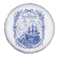 Spilling The Tea Since 1773 Boston Tea Party Spare Tire Cover Funny Historical Toile Graphic American History Humor