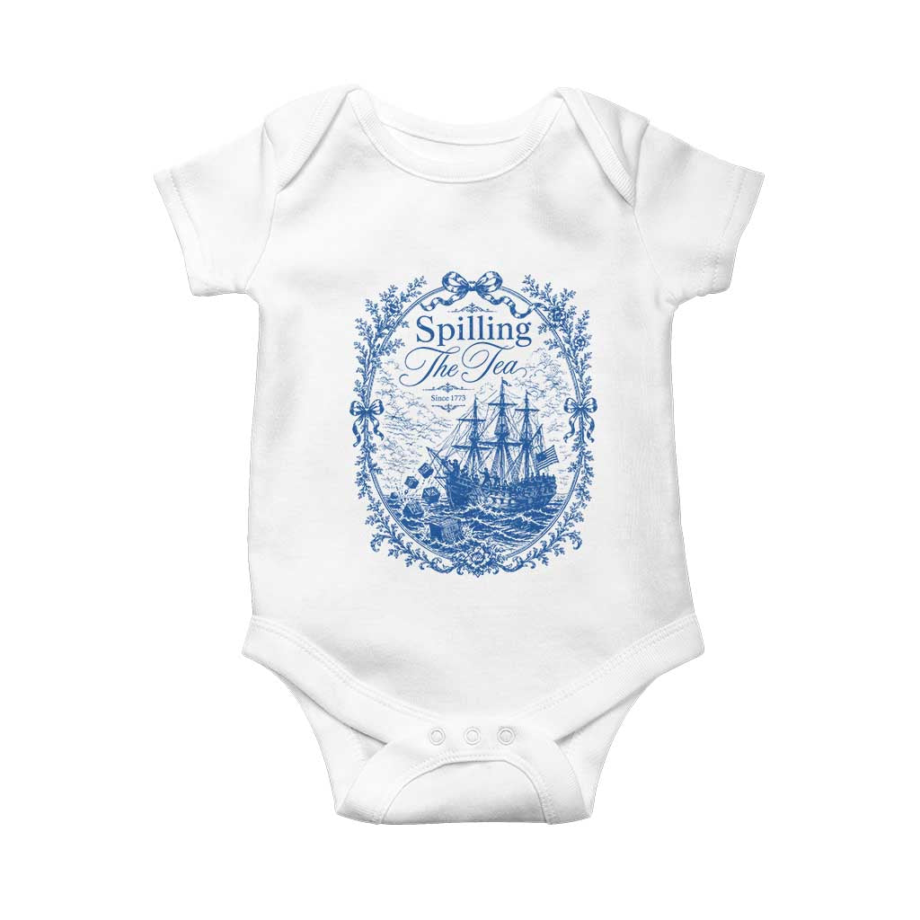 Spilling The Tea Since 1773 Boston Tea Party Baby Onesie Funny Historical Toile Graphic American History Humor