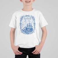 Spilling The Tea Since 1773 Boston Tea Party T Shirt For Kid Funny Historical Toile Graphic American History Humor