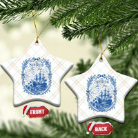 Spilling The Tea Since 1773 Boston Tea Party Ceramic Ornament Funny Historical Toile Graphic American History Humor