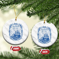 Spilling The Tea Since 1773 Boston Tea Party Ceramic Ornament Funny Historical Toile Graphic American History Humor