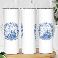 Spilling The Tea Since 1773 Boston Tea Party Skinny Tumbler Funny Historical Toile Graphic American History Humor