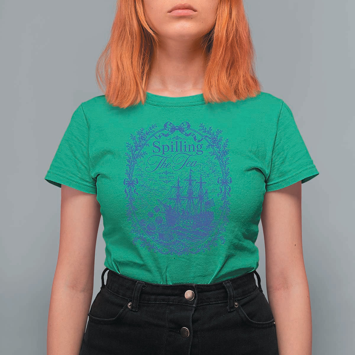 Spilling The Tea Since 1773 Boston Tea Party T Shirt For Women Funny Historical Toile Graphic American History Humor