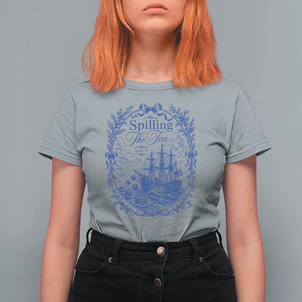 Spilling The Tea Since 1773 Boston Tea Party T Shirt For Women Funny Historical Toile Graphic American History Humor