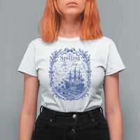 Spilling The Tea Since 1773 Boston Tea Party T Shirt For Women Funny Historical Toile Graphic American History Humor