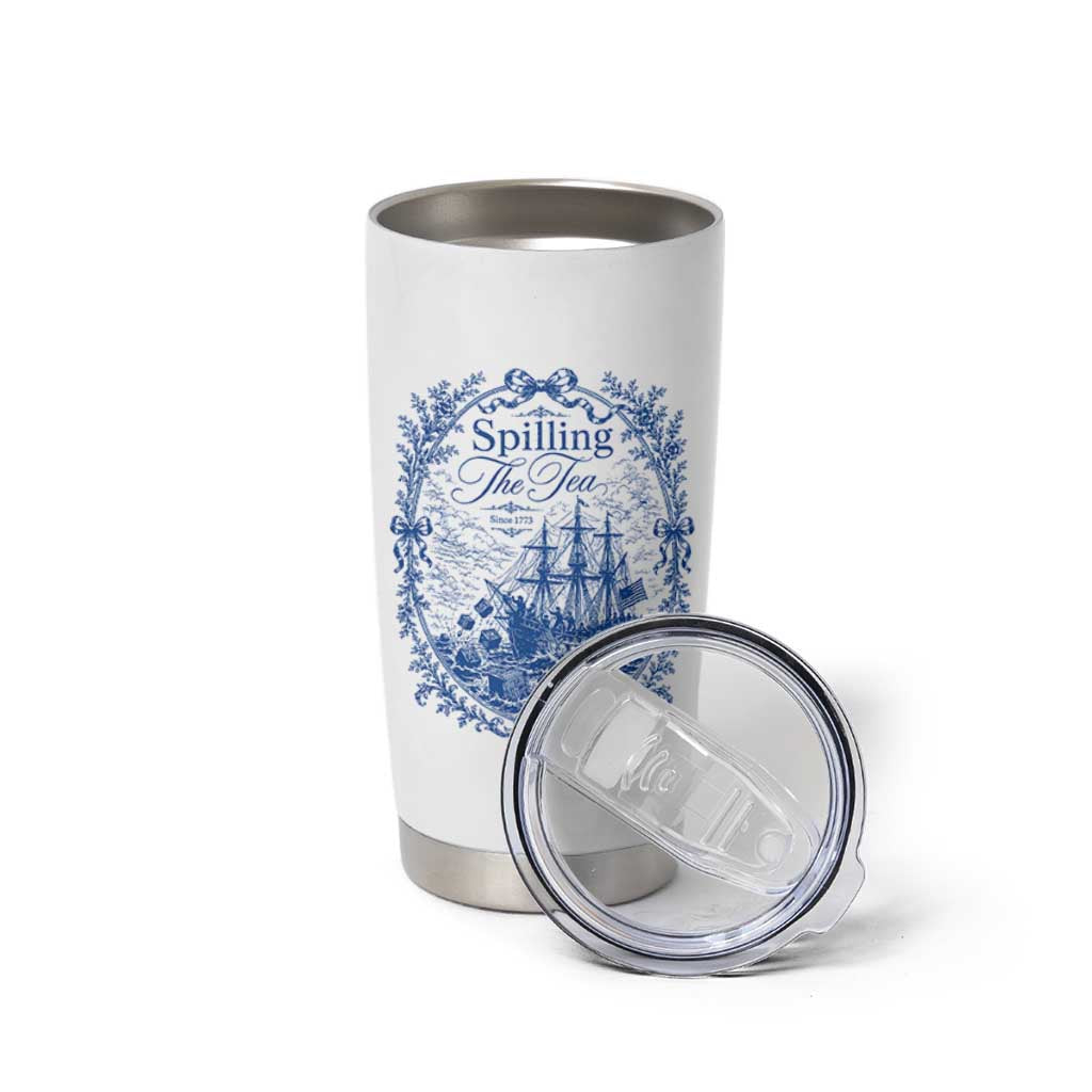 Spilling The Tea Since 1773 Boston Tea Party Tumbler Cup Funny Historical Toile Graphic American History Humor