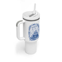 Spilling The Tea Since 1773 Boston Tea Party Tumbler With Handle Funny Historical Toile Graphic American History Humor