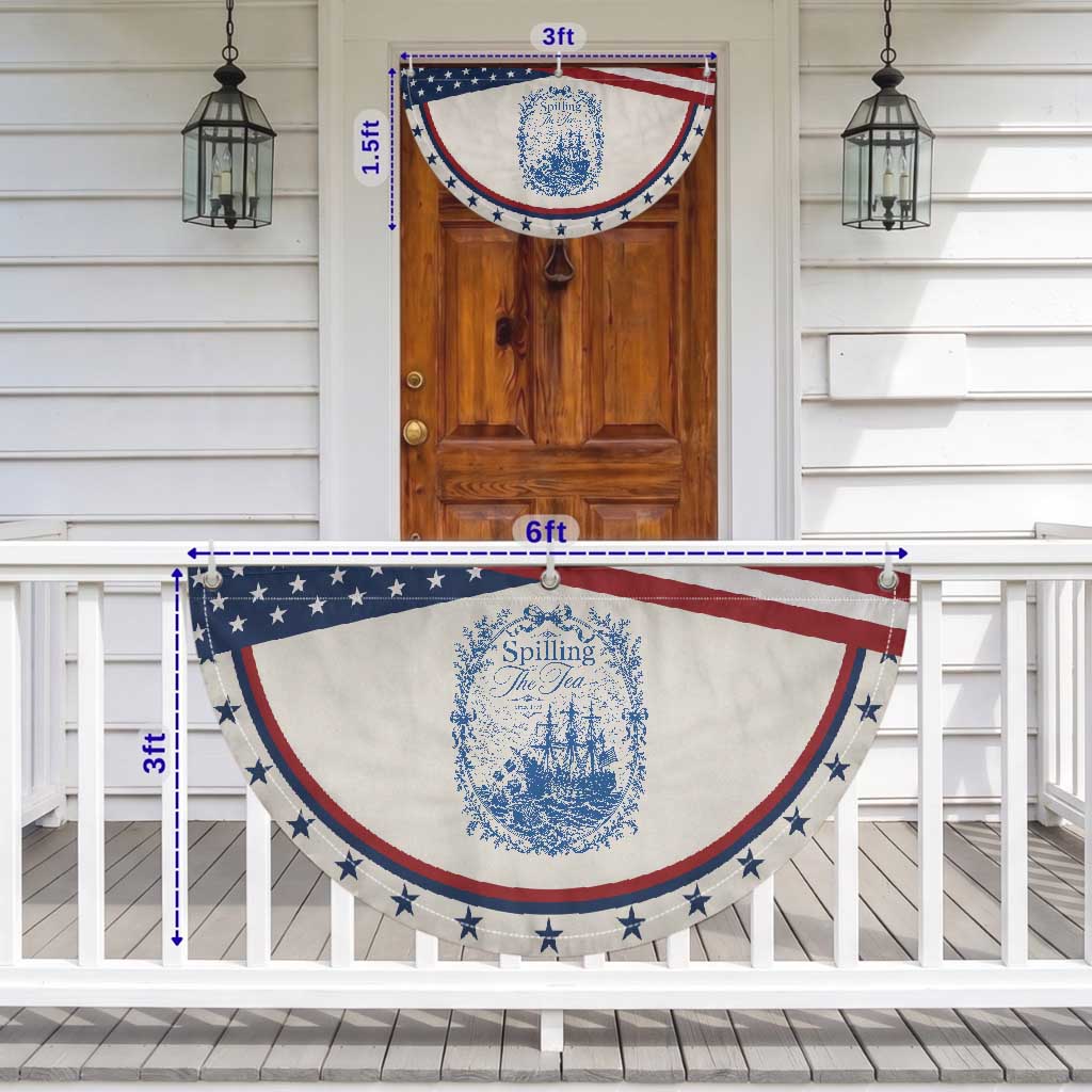Spilling The Tea Since 1773 Boston Tea Party Patriotic Fan Flag Funny Historical Toile Graphic American History Humor