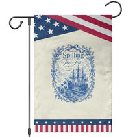 Spilling The Tea Since 1773 Boston Tea Party Patriotic Garden Flag Funny Historical Toile Graphic American History Humor