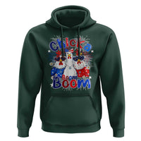 Funny Patriotic Chickens 4th of July Fireworks Hoodie Retro Chicka Boom Boom Hen Rooster Chick Graphic