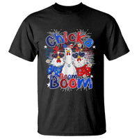 Funny Patriotic Chickens 4th of July Fireworks T Shirt Retro Chicka Boom Boom Hen Rooster Chick Graphic